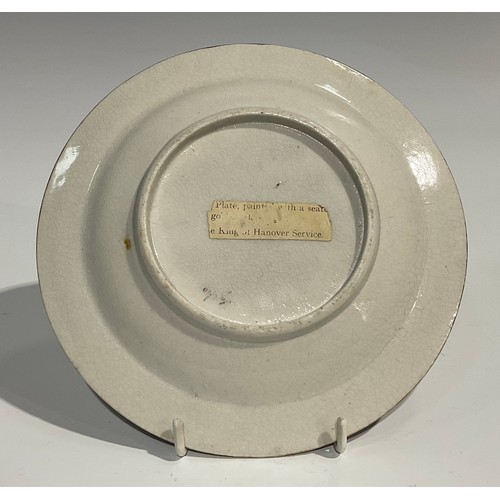 178 - A Chamberlians Worcester 'King of Hanover Service' plate, the circular cartouche painted with Sophia... 