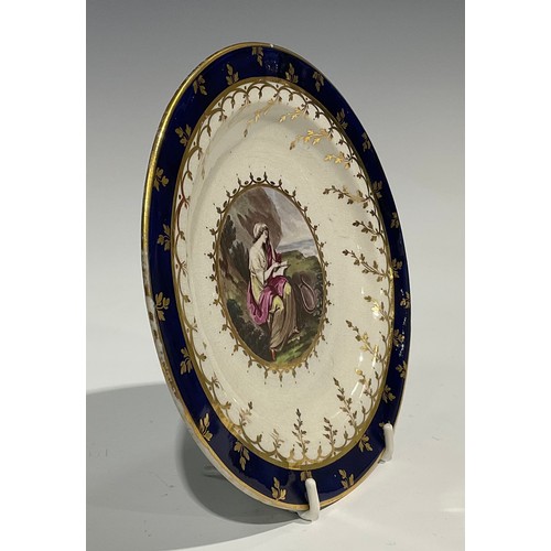 178 - A Chamberlians Worcester 'King of Hanover Service' plate, the circular cartouche painted with Sophia... 