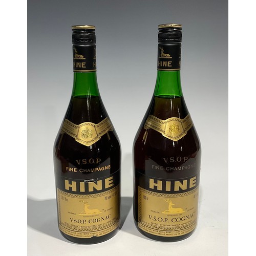 2714 - Hine V.S.O.P. Cognac, Fine Champagne, 35.2fl oz, seal intact; another (2)