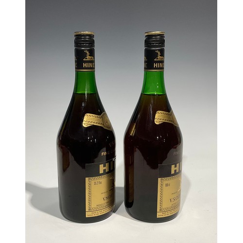 2714 - Hine V.S.O.P. Cognac, Fine Champagne, 35.2fl oz, seal intact; another (2)