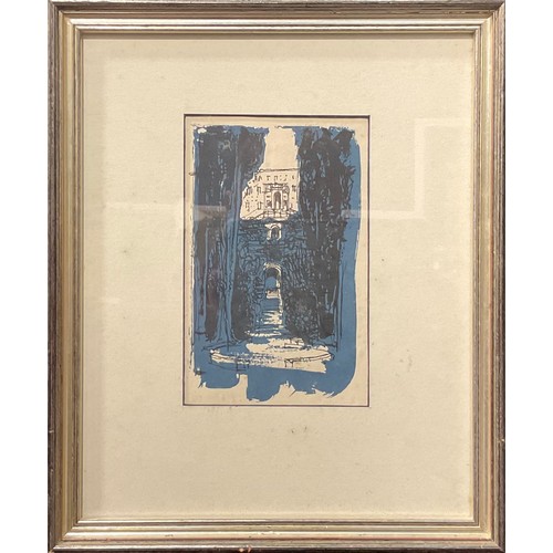 643 - John Piper (1903 - 1992), after, On the Making of Gardens II, autolithograph, 20cm x 15cm