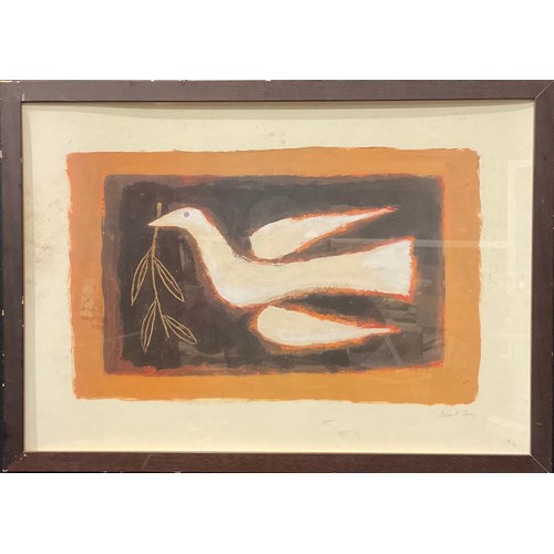 640 - After Breon O'Casey (1928 - 2011), Dove, colour print, 50cm x 73cm