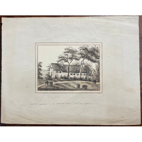 548 - English School (19th century)
Syderstyone Parsonage, The Haunted House, Now Gone
pen and ink, 10cm x... 