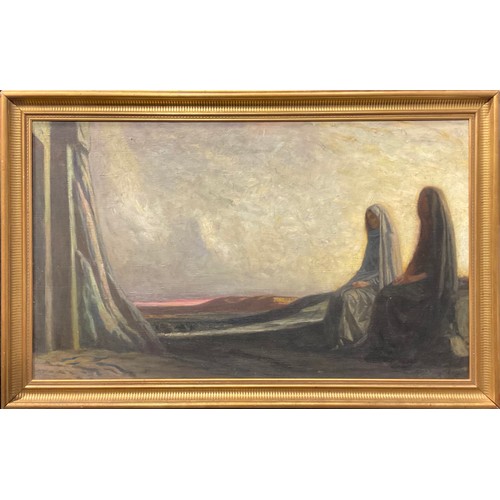 723 - Robert Anning Bell (1863 - 1933)
Seated Women
signed, oil on canvas, 
74.5cm x 126cm