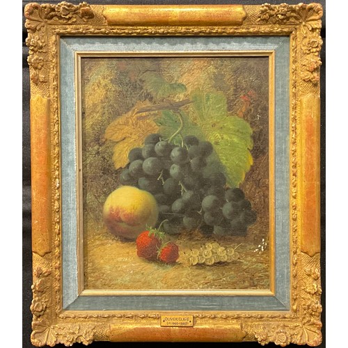 710 - Oliver Clare (fl.1853 - 1927)
Still Life, Apples, Strawberries and Grapes on a Mossy Bank
signed, oi... 