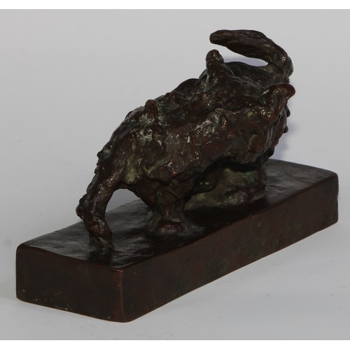 2706 - Edith Barretto Parsons (1878-1956), American, a pair of bronze models or bookends, as terriers, each... 