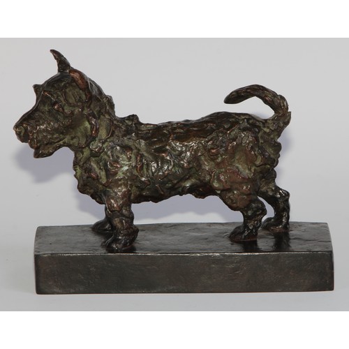 2706 - Edith Barretto Parsons (1878-1956), American, a pair of bronze models or bookends, as terriers, each... 