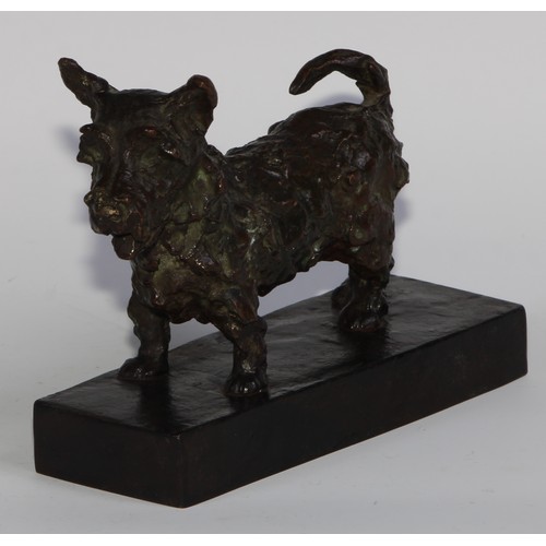 2706 - Edith Barretto Parsons (1878-1956), American, a pair of bronze models or bookends, as terriers, each... 