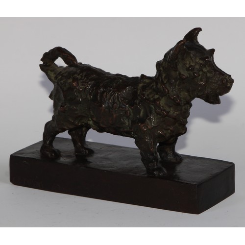 2706 - Edith Barretto Parsons (1878-1956), American, a pair of bronze models or bookends, as terriers, each... 