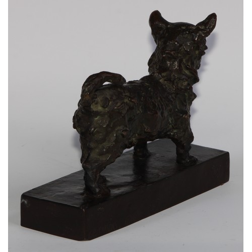 2706 - Edith Barretto Parsons (1878-1956), American, a pair of bronze models or bookends, as terriers, each... 