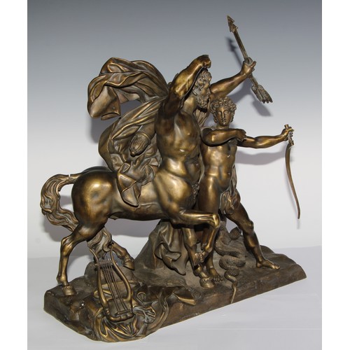 1766 - After François Rude (French 1784-1855), a bronze figure group, The Education of Achilles by the Cent... 