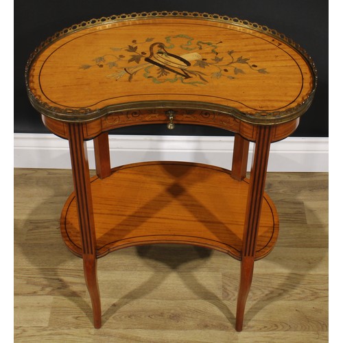 2682 - An early to mid-20th century Franglais Louis XVI and Sheraton Revival gilt metal mounted satinwood a... 