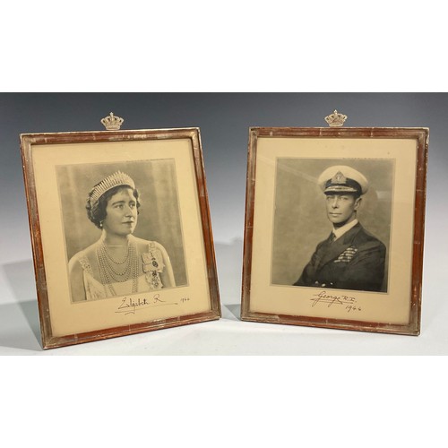 2730 - Royalty - a pair of portrait photographs, of King George VI and Queen Elizabeth, after Hugh Cecil an... 