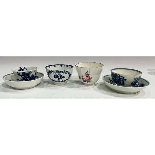 164 - English Porcelain - 18th and 19th century including Chelsea Derby teaware; Worcester coffee cups; va... 