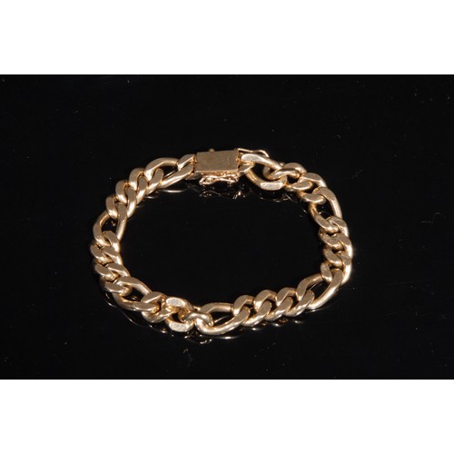 1329 - A 9ct gold figaro link bracelet, approximately 41.2g