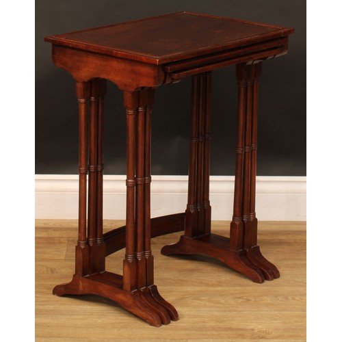 2369 - A Regency style nest of three occasional tables, the largest 61cm high, 49cm wide, 34.5cm deep