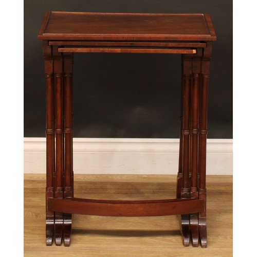 2369 - A Regency style nest of three occasional tables, the largest 61cm high, 49cm wide, 34.5cm deep