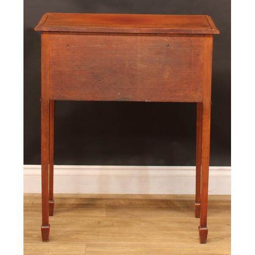 1910 - An early 20th century mahogany lowboy or side table, rectangular top above an arrangement of six dra... 