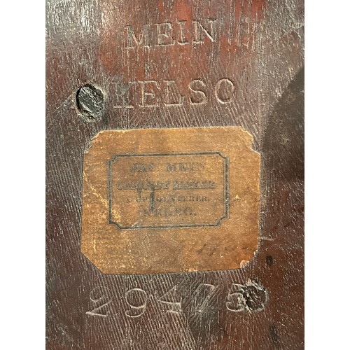 1691 - A good George IV mahogany Scottish provincial Jeroboam coaster, by Mein of Kelso, the draft turned c... 