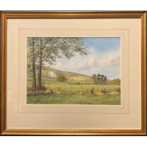 160A - Joan Morgan, near Malham Cove, signed, watercolour, 26cm x 36cm.