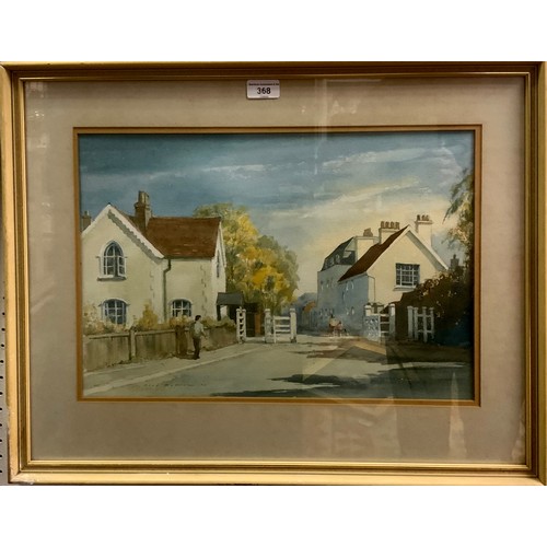 165A - Alec Butson, Toll Gate, Hadley Common, signed, watercolour, 32cm x 47cm.