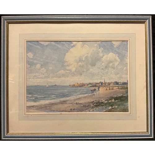 175A - J E Key, A View Across to St. John's, Bognor, signed, watercolour, 26cm x 37cm.