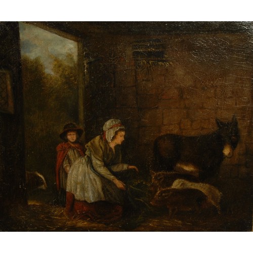 555 - After George Morland (1763 - 1804)
The Cottager's Wealth
oil on canvas, 49cm x 60cm