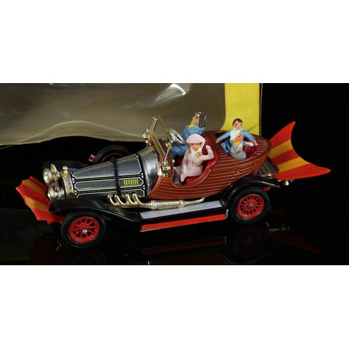 6134 - Corgi Toys 266 Chitty Chitty Bang Bang car, chrome body with decals and retractable red and orange p... 