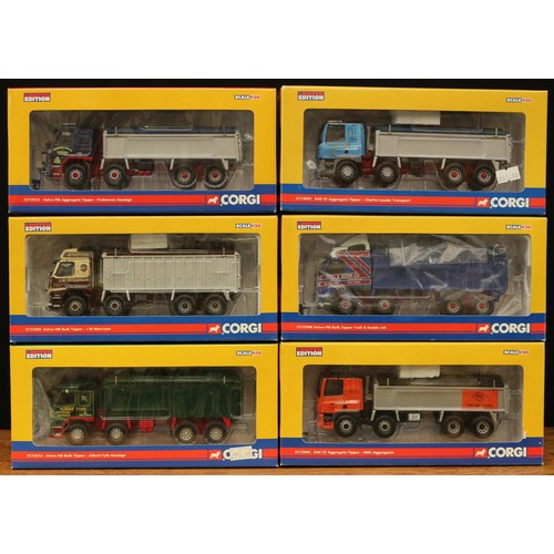 6150 - Corgi 1:50 scale Rigid Tippers models, comprising CC13604 DAF CF aggregate tipper - RMC Aggregates, ... 