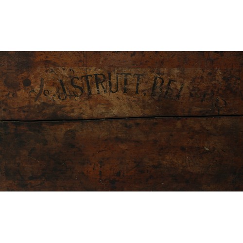 6186 - Advertising - a late 19th century rectangular shaped table top haberdashery chest, comprising two lo... 