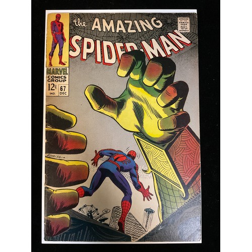 6314 - The Amazing Spider-Man #67 (1968). Written by Stan Lee, Art by John Ramita Sr. Silver age Marvel Com... 