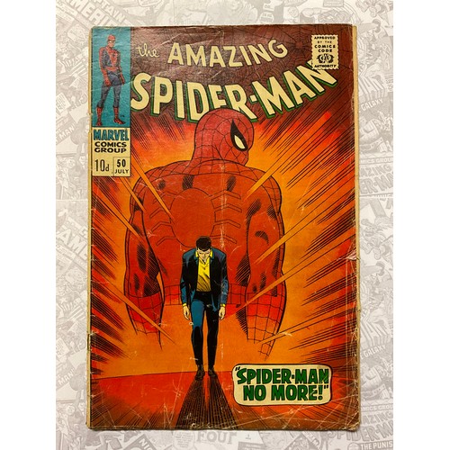 6311 - The Amazing Spider-Man #50 (1967). 1st appearance of Kingpin. Classic John Romita Snr cover art. Sil... 