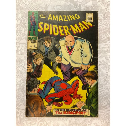 6312 - The Amazing Spider-Man #51 (1967). 2nd appearance and 1st cover of Kingpin. John Romita Snr artwork.... 