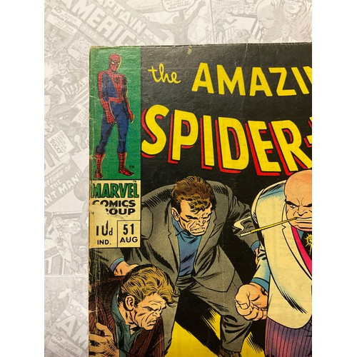 6312 - The Amazing Spider-Man #51 (1967). 2nd appearance and 1st cover of Kingpin. John Romita Snr artwork.... 