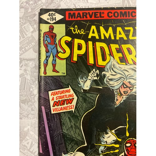 6317 - Amazing Spider-Man #194 (1979) 1st appearance of Black Cat. Key Bronze Age Marvel Comic.