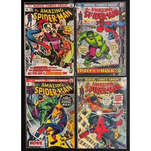 6323 - The Amazing Spider-Man #118-120, #123-128, #130. (1973-1974). Includes the 1st appearance of Man-Wol... 