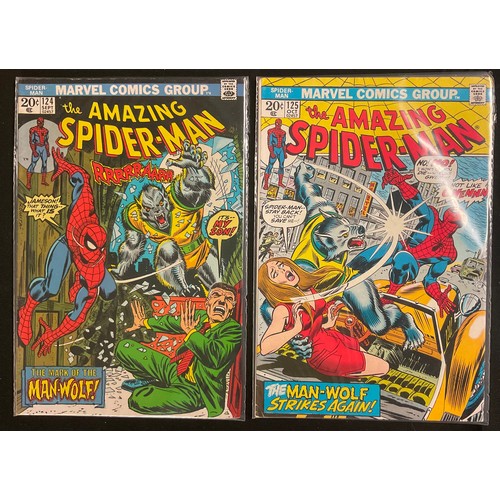 6323 - The Amazing Spider-Man #118-120, #123-128, #130. (1973-1974). Includes the 1st appearance of Man-Wol... 