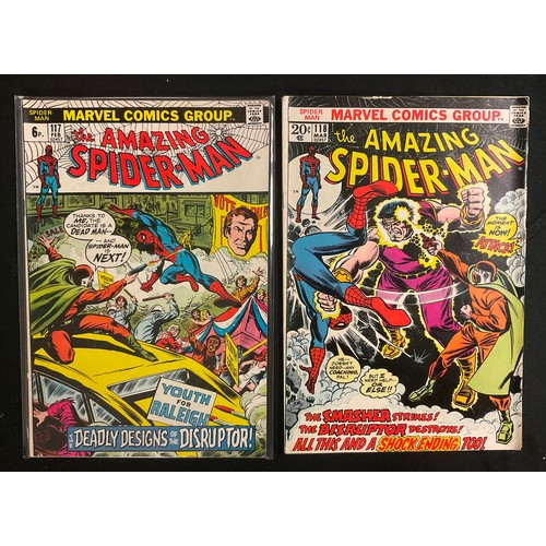 6322 - The Amazing Spider-Man #109-118 (1972-1973). Bronze Age Marvel Comics. UK and Cents variants. (10).