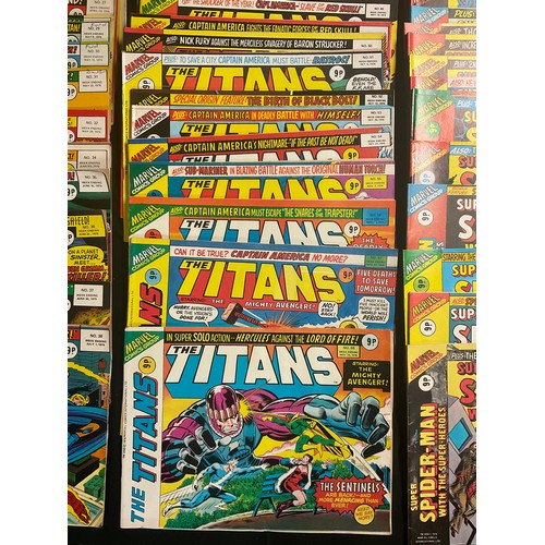 6329 - British Marvel Comics - Super Spider-Man and The Titans #200-211 (1976-1977), The Titans #1-58 - mis... 