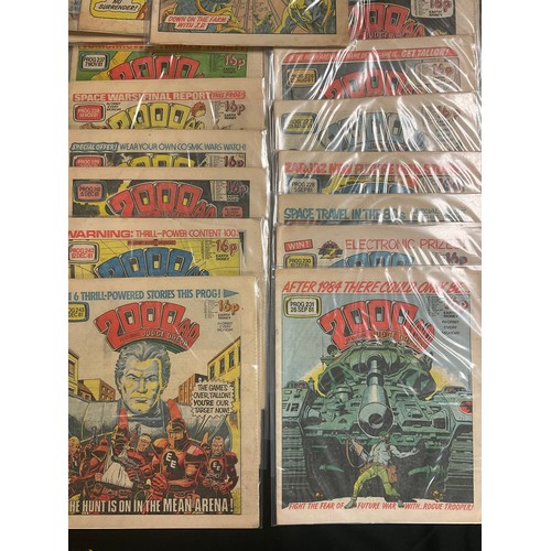 6345 - 2000 A.D comics prog #213-263 featuring Judge Dredd.  (1981-1982) Dateline Comics. 50 consecutive is... 