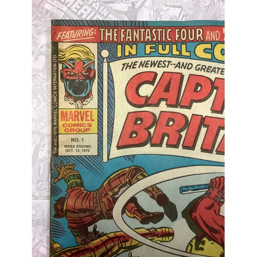 6353 - Captain Britain #1 (Oct 1976) Marvel Comics. First appearance and origin of Brian Braddock, Captain ... 