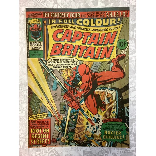 6354 - Captain Britain #1-6, #8-12, #14-20. (1976-77) Marvel Comics. 1st appearance and origin of Brian Bra... 