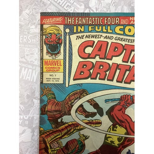 6354 - Captain Britain #1-6, #8-12, #14-20. (1976-77) Marvel Comics. 1st appearance and origin of Brian Bra... 