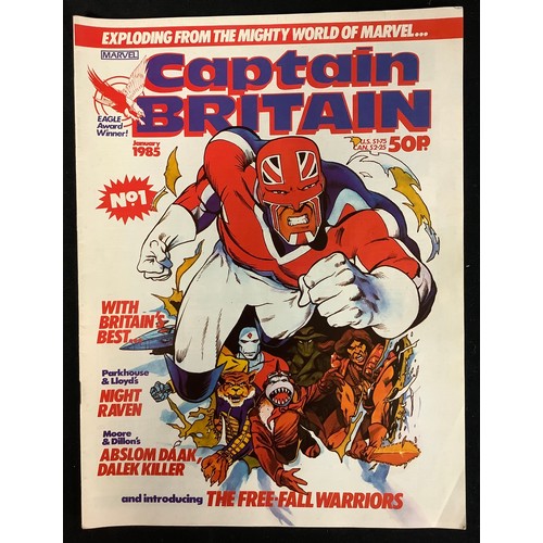 6355 - Captain Britain volume 2 #1-14 (1985). 1st Betsy Braddock as Captain Britain. Free poster with issue... 