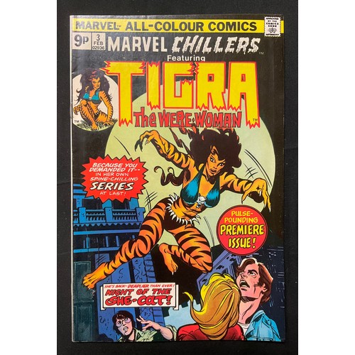 6388 - Marvel Chillers #1-5. (1975) includes 1st and 2nd appearance of Modred the Mystic, Origin of Tigra. ... 