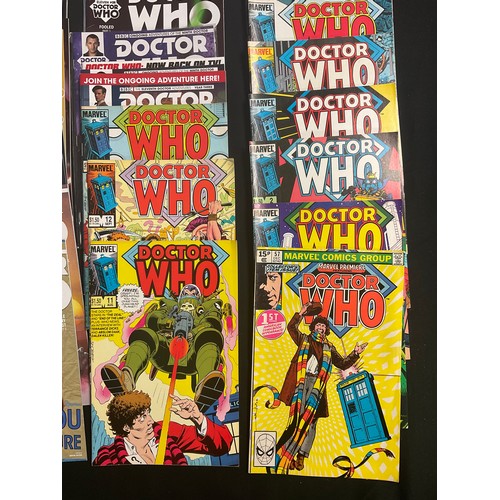 6411 - A collection of Dr Who Comics: Marvel Premiere #57 - 1st Doctor Who appearance in American Comic Boo... 