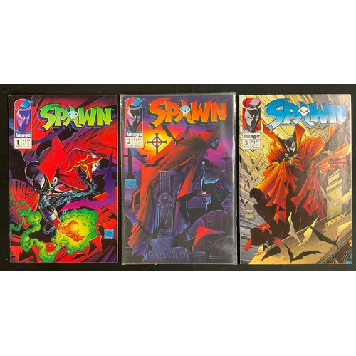 6415 - Spawn #1-3. (1992). 1st appearance of Spawn. Written and drawn by Todd Mcfarlane. Image Comics, Mode... 