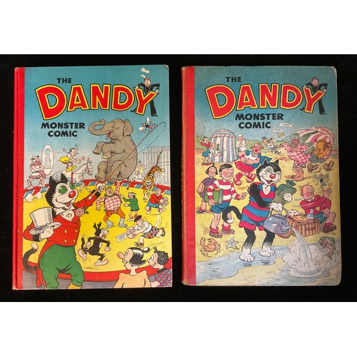 6424 - Comics - Two ‘The Dandy Monster Comic’ Annuals. (1950-51), D.C. Thomson and Co, Ltd, London.