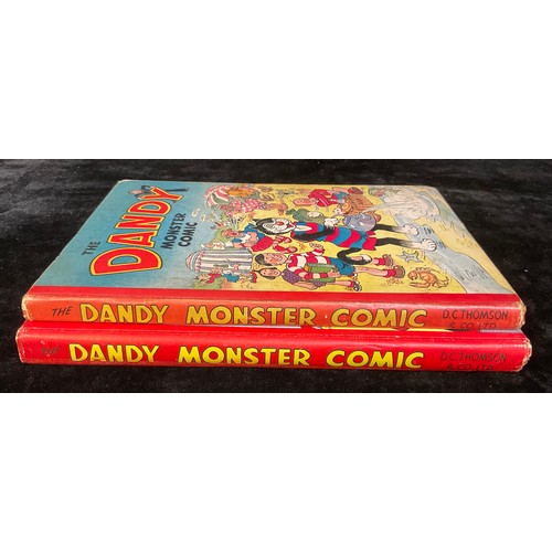 6424 - Comics - Two ‘The Dandy Monster Comic’ Annuals. (1950-51), D.C. Thomson and Co, Ltd, London.