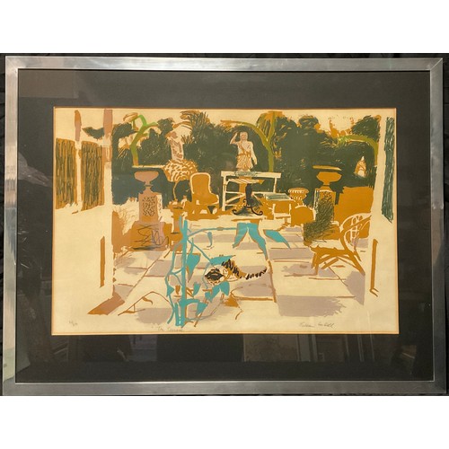 34 - Edwin La Dell (1914-1970), by and after, ‘The Terrace’, signed in pencil to margin, limited edition ... 